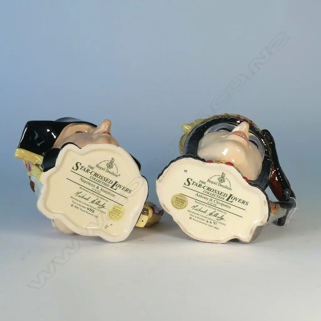 2 LARGE DOULTON DOUBLE FACE CHARACTER JUGS; ANTONY & CLEOPATRA, NAPOLEON & JOSEPHINE Image 1++