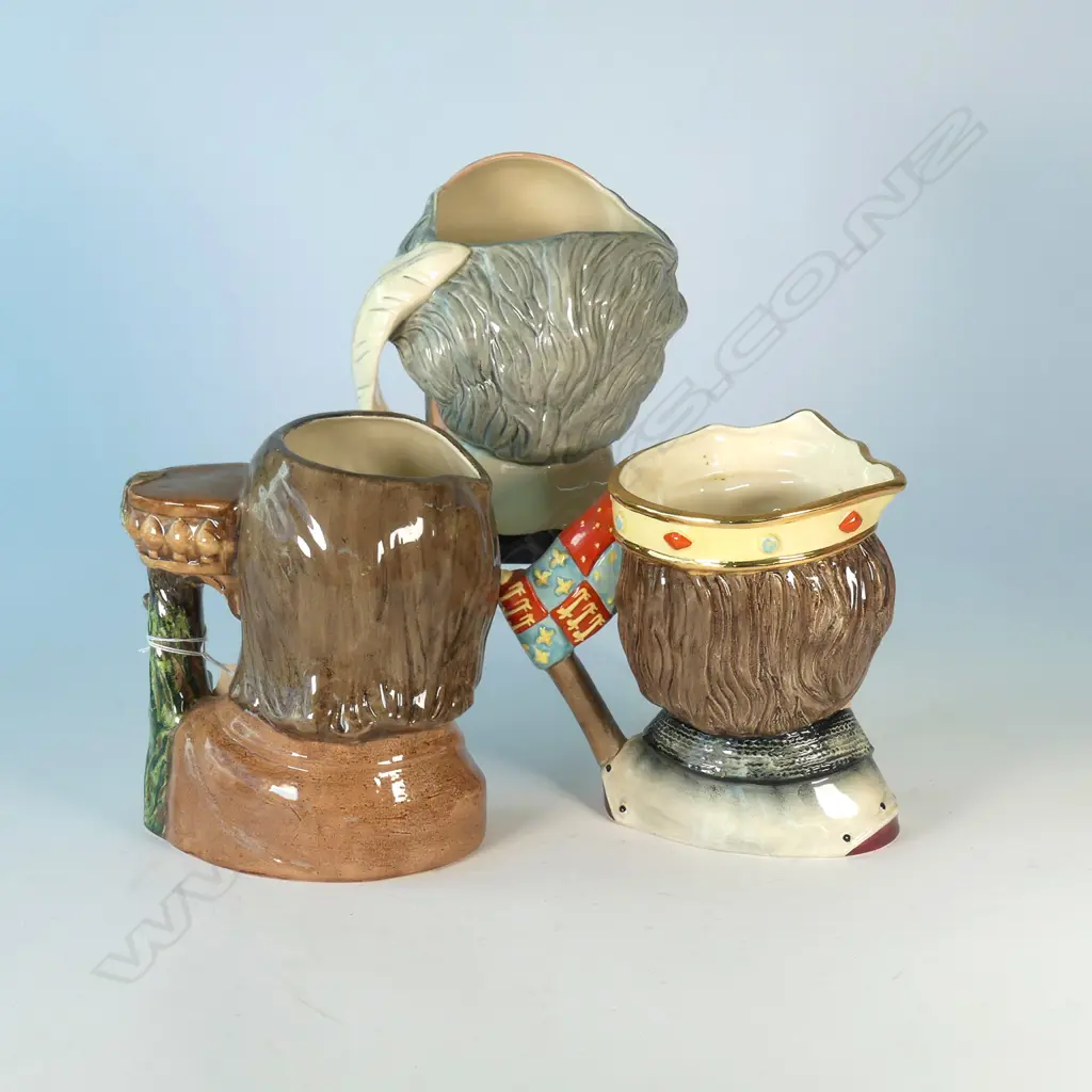 3 LARGE DOULTON CHARACTER JUGS; WILLIAM SHAKESPEARE, ROMEO, HENRY V Image 1++
