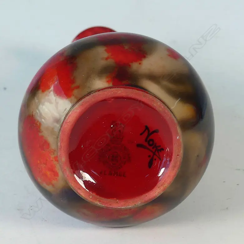 DOULTON FLAMBE SPECIMAN VASE SIGNED NOKE H.160mm Image 1++