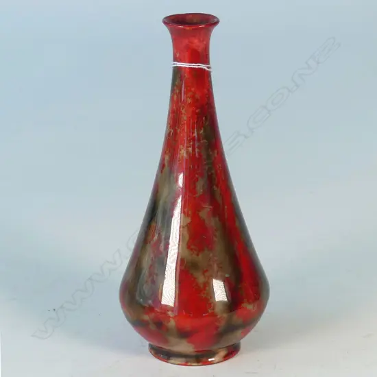 DOULTON FLAMBE SPECIMAN VASE SIGNED NOKE H.160mm