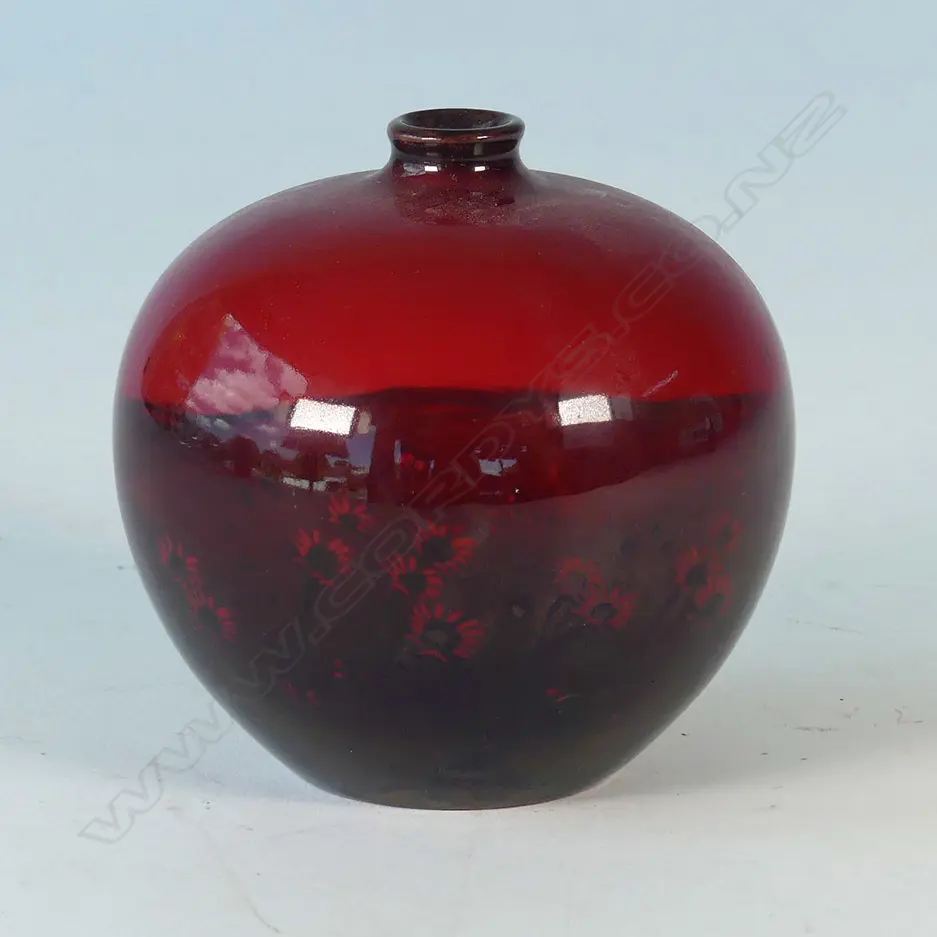 DOULTON FLAMBE WOODCUT SMALL SPHERICAL VASE H.95mm Image 1++