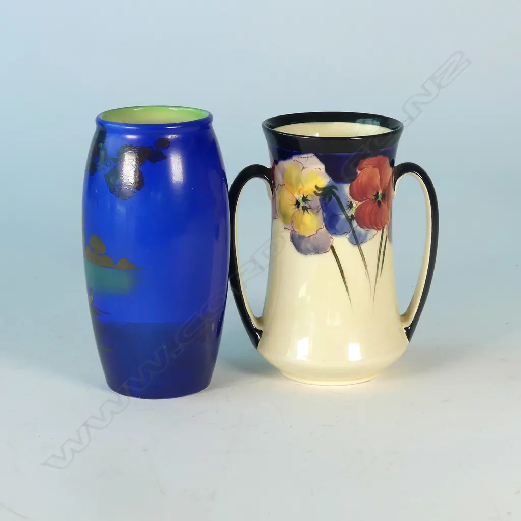 2 DOULTON VASES:  PANSY & ARAB POTTER TALLEST H140mm Image 1++