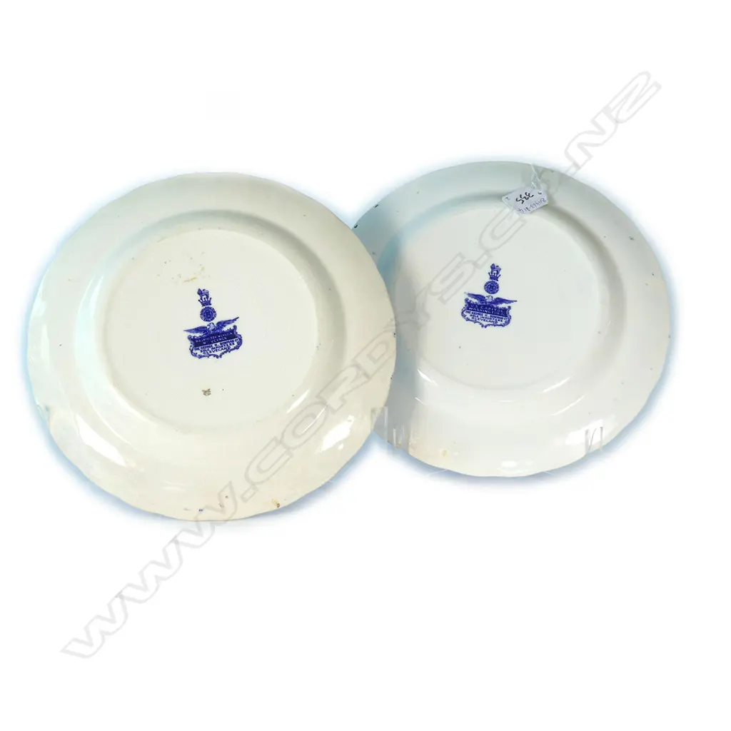 2 DOULTON BLUE/WHITE PLATES U.S. CAPITAL & WASHINGTON MANSION DIA.255mm Image 1++