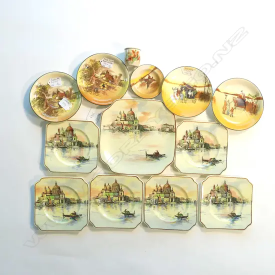 13 PIECES DOULTON SERIESWARE INCL. 7 PCE LUNCHEON SET 'VENICE'