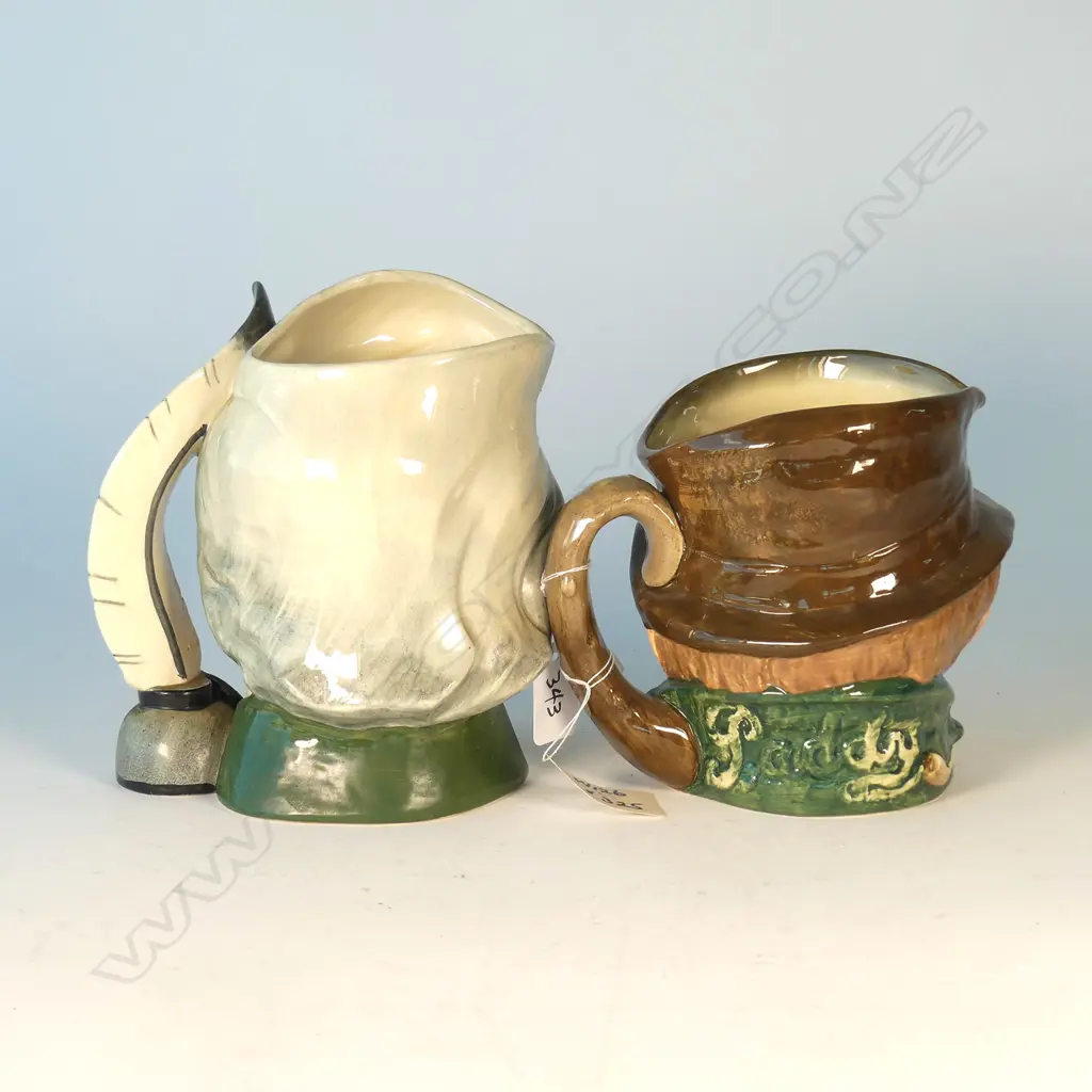 2 DOULTON LARGE CHARACTER JUGS - PADDY & MARK TWAIN Image 1++