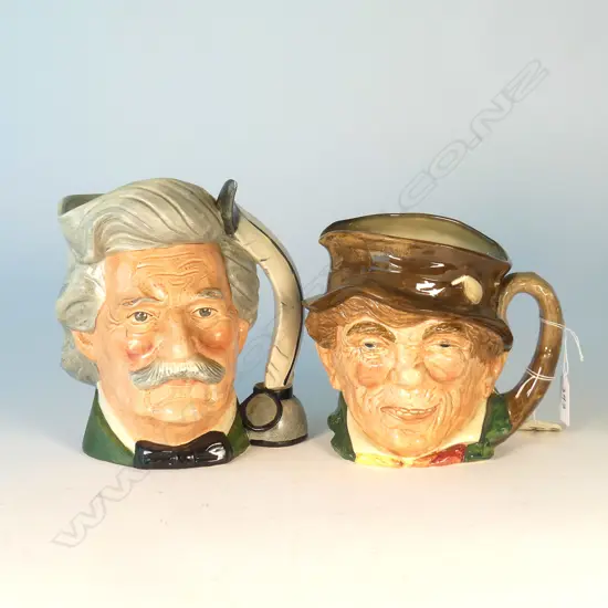 2 DOULTON LARGE CHARACTER JUGS - PADDY & MARK TWAIN