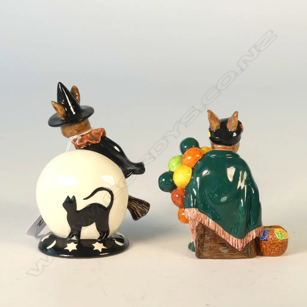 2 DOULTON BUNNYKINS FIGS: TRICK OR TREAT & OLD BALLOON SELLER Image 1++