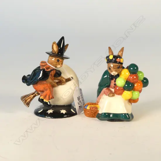 2 DOULTON BUNNYKINS FIGS: TRICK OR TREAT & OLD BALLOON SELLER