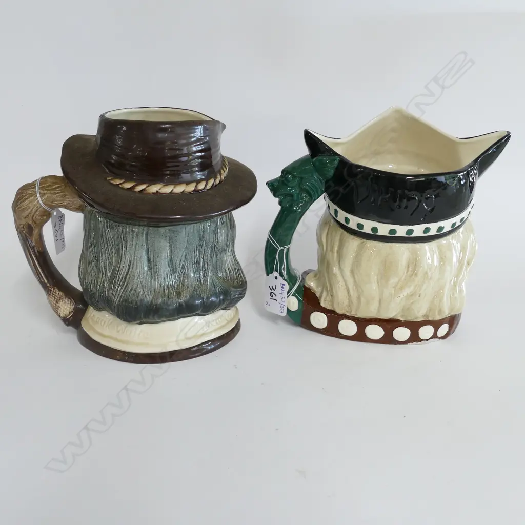 2 LARGE DOULTON CHARACTER JUGS: VIKING & IZAAK WALTON Image 1++