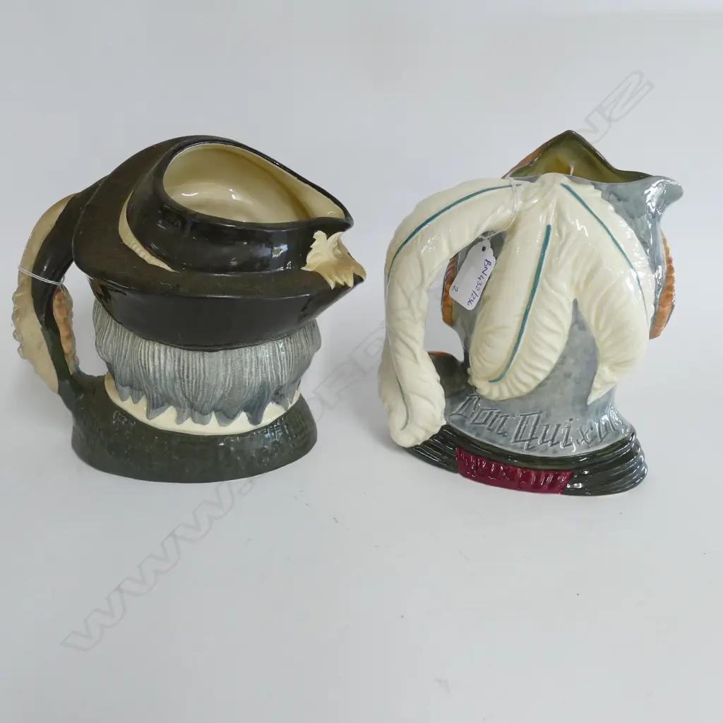 2 LARGE DOULTON CHARACTER JUGS: SANCHO PANCA & DON QUIXOTE Image 1++
