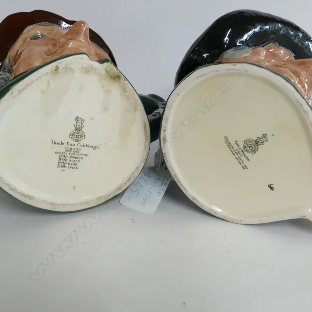 2 LARGE DOULTON CHARACTER JUGS: UNCLE TOM COBBLEIGH & TAM O'SHANTER Image 1++