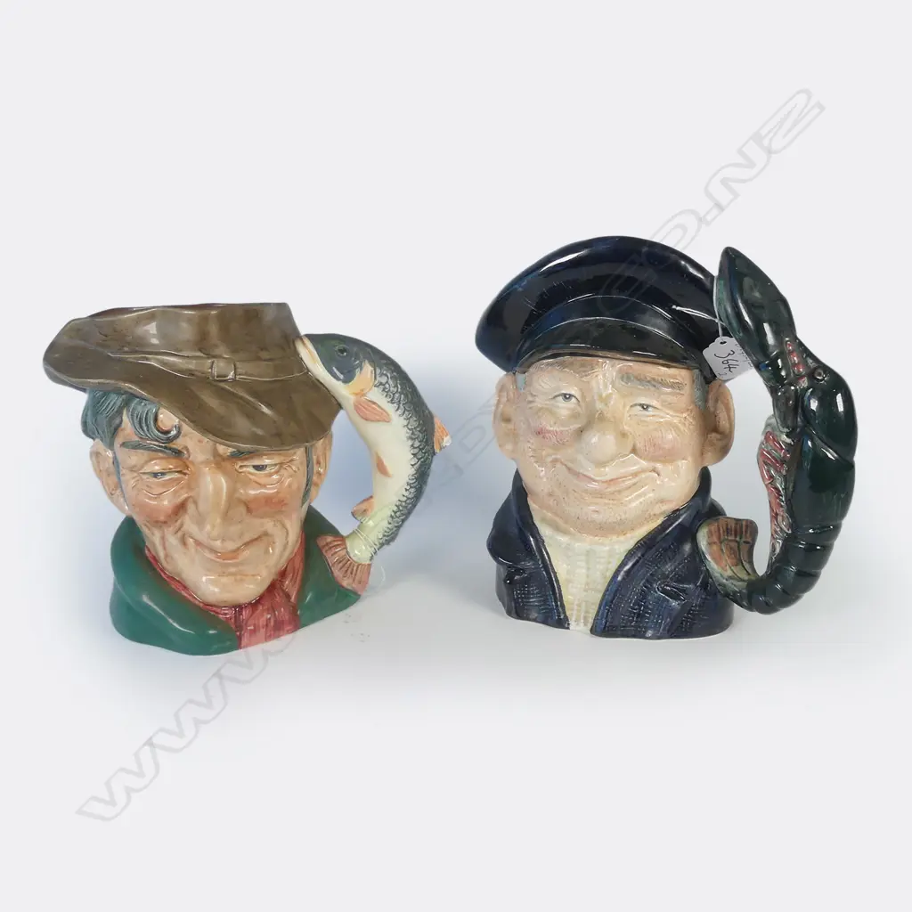 2 LARGE DOULTON CHARACTER JUGS: THE POACHER & LOBSTER MAN Image 1++