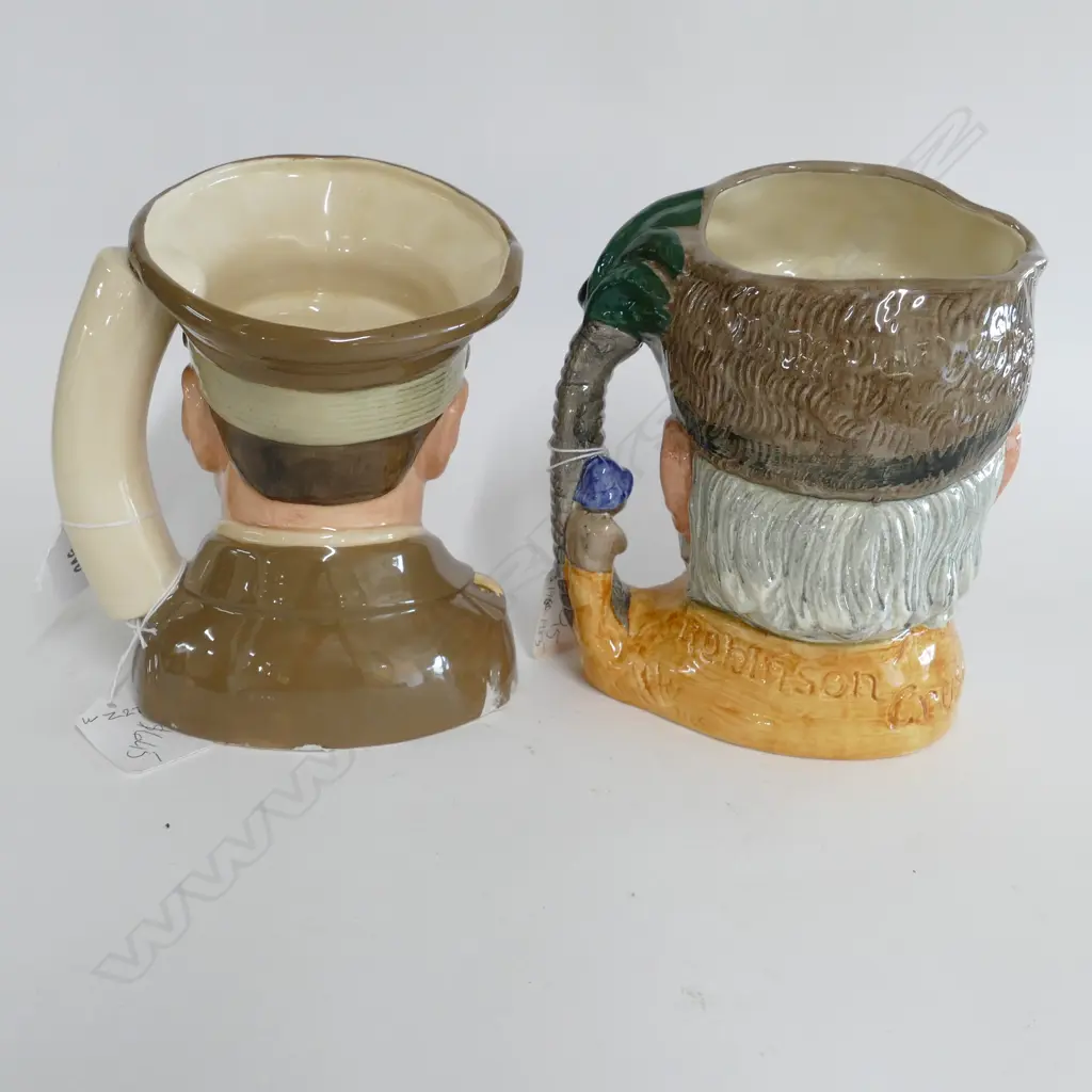2 DOULTON LARGE CHARACTER JUGS - GLEN MILLER & ROBINSON CRUSOE Image 1++