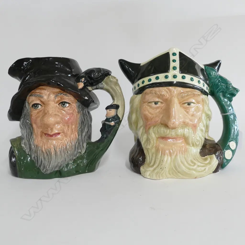 2 LARGE DOULTON CHARACTER JUGS: RIP VAN WINKLE & VIKING Image 1++