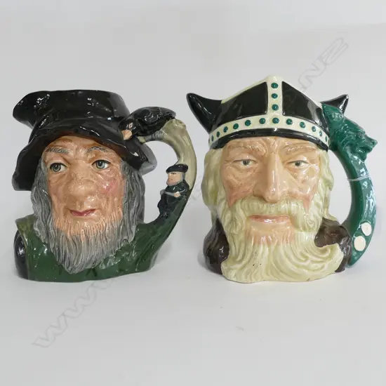 2 LARGE DOULTON CHARACTER JUGS: RIP VAN WINKLE & VIKING