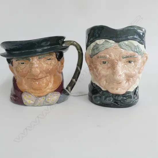2 LARGE DOULTON CHARACTER JUGS: GRANNY & TONY WELLER