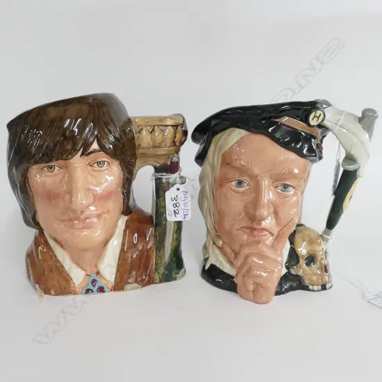 2 LARGE DOULTON CHARACTER JUGS:  HAMLET & ROMEO