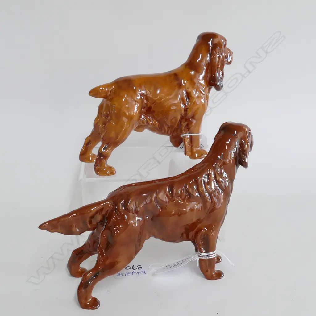 2 ROYAL DOULTON DOG FIGURINES; IRISH SETTER & COCKER SPANIEL 220MM L Image 1++