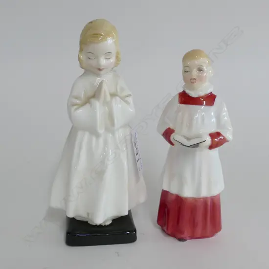 2 ROYAL DOULTON FIGURINES; BEDTIME & CHOIR BOY