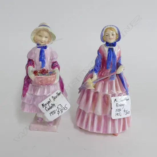 2 ROYAL DOULTON FIGURINES; BIDDY & GRETA AF 150MM H
