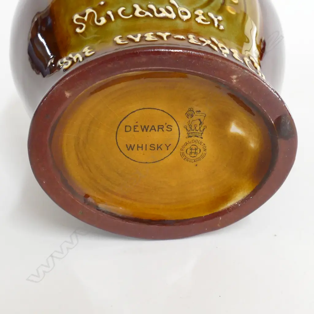ROYAL DOULTON KINGSWARE FLASK MICAWBER 190MM H Image 1++