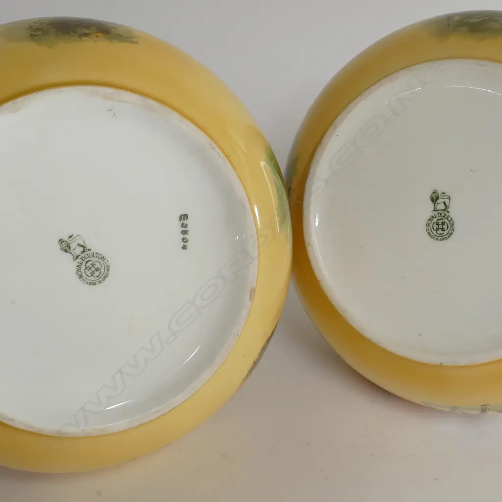 PR ROYAL DOULTON JOHN PEEL HUNTING ROSE BOWLS 170MM DIA Image 1++