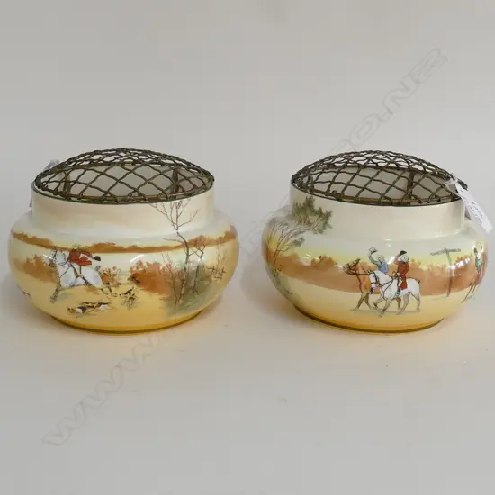 PR ROYAL DOULTON JOHN PEEL HUNTING ROSE BOWLS 170MM DIA