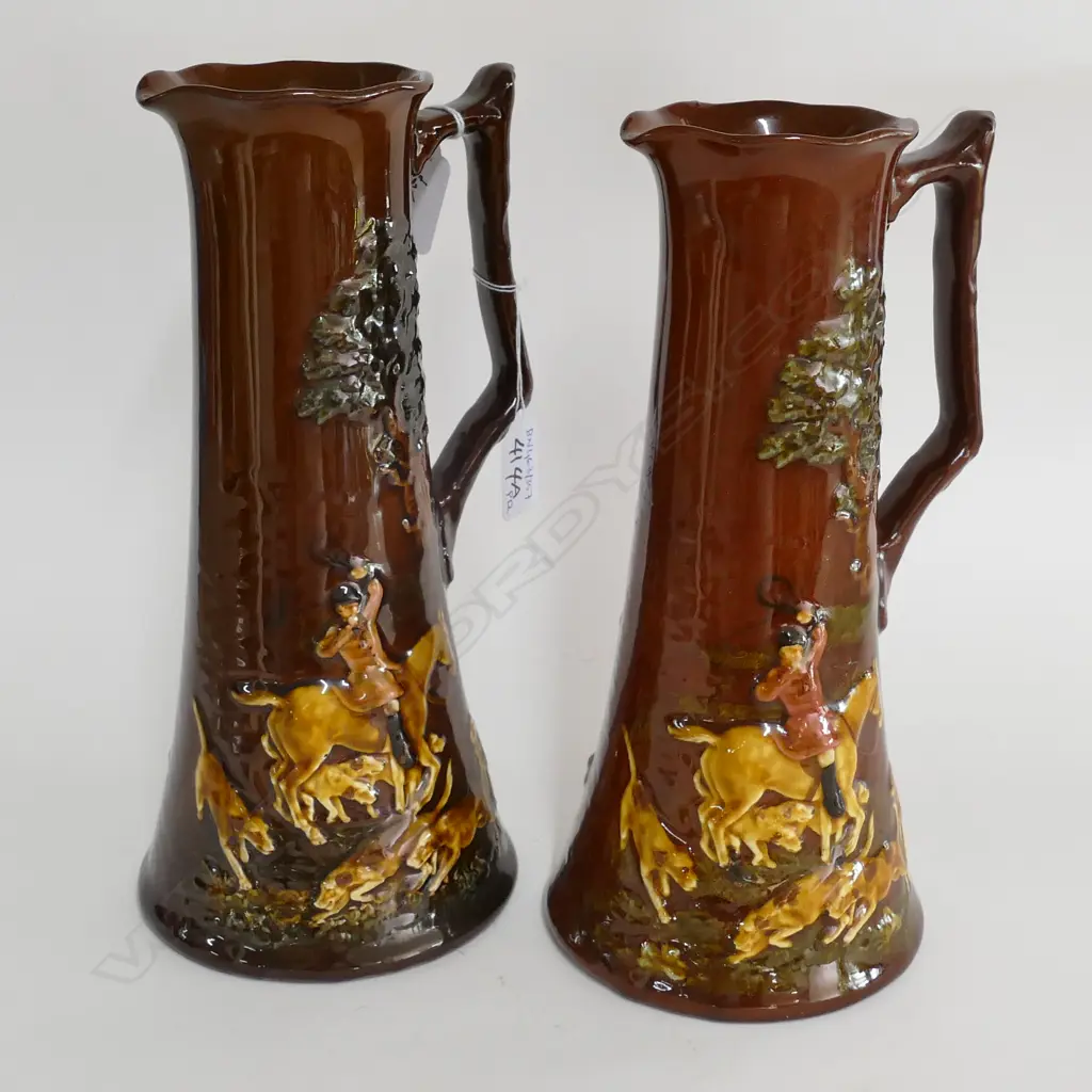 PR ROYAL DOULTON KINGSWARE FOXING JUGS 280MM H Image 1++