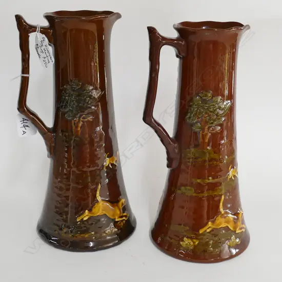 PR ROYAL DOULTON KINGSWARE FOXING JUGS 280MM H