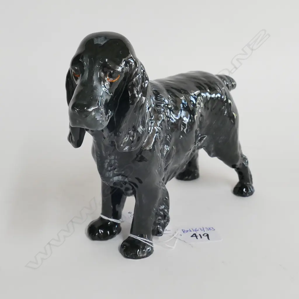ROYAL DOULTON LARGE BLACK COCKER SPANIEL 240MM L Image 1++