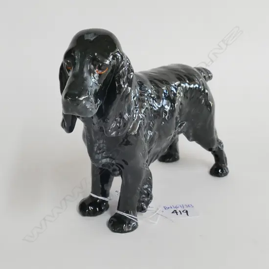 ROYAL DOULTON LARGE BLACK COCKER SPANIEL 240MM L