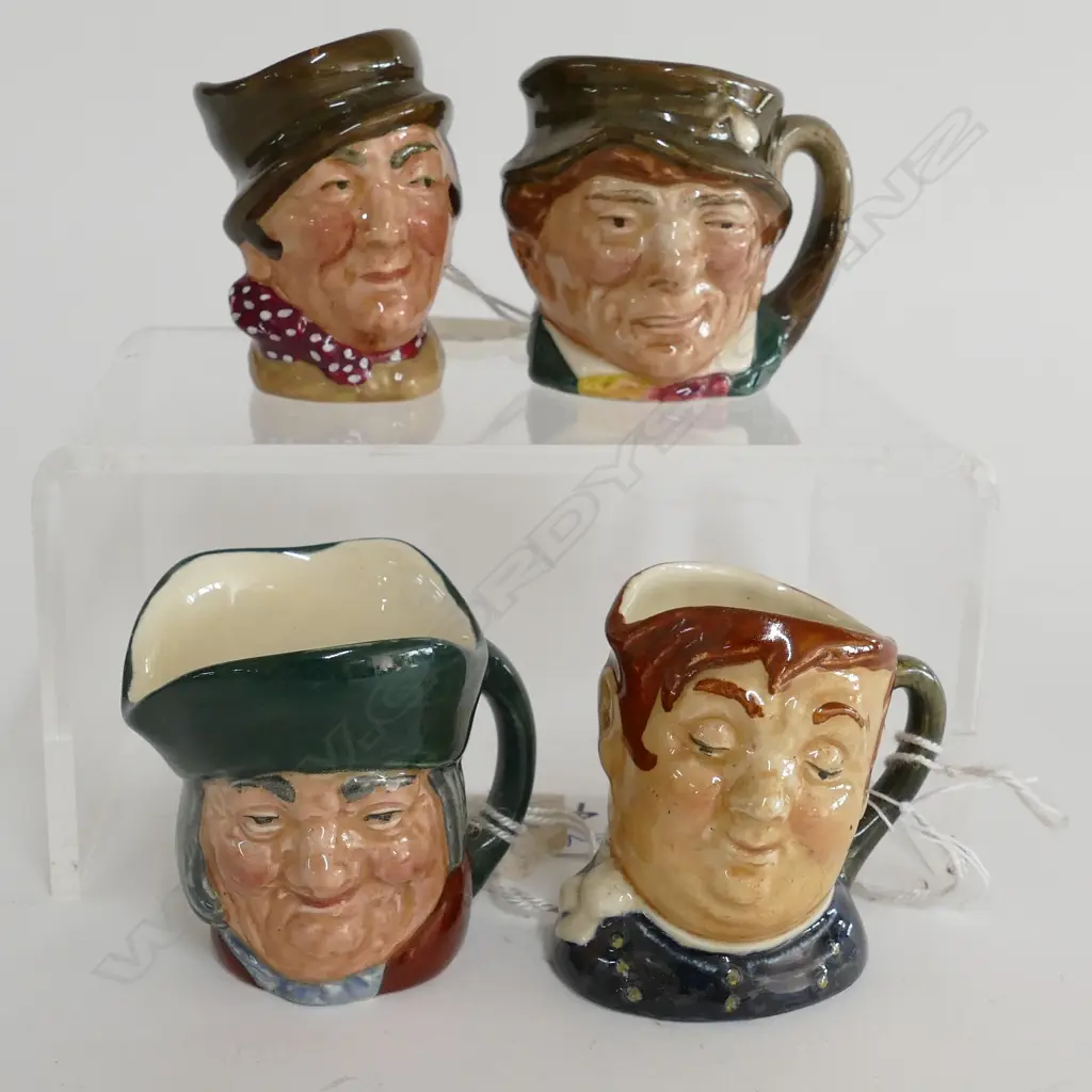 4 ROYAL DOULTON CHARACTER JUGS; PHIL POTS, FATBOY, TONY WELLER, PADDY Image 1++
