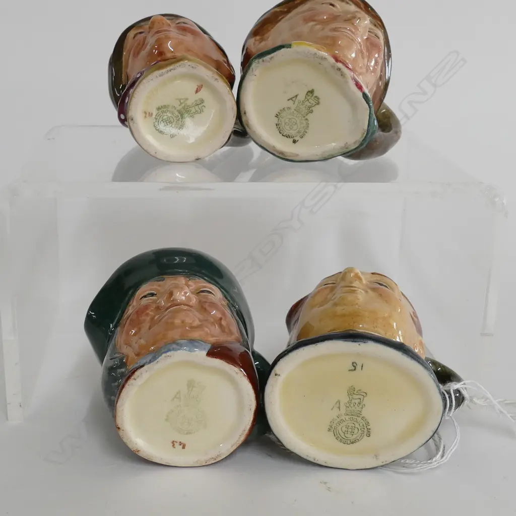 4 ROYAL DOULTON CHARACTER JUGS; PHIL POTS, FATBOY, TONY WELLER, PADDY Image 1++