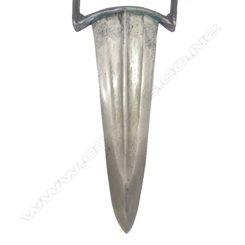 A 19thC Indian punch dagger (katar), with red cloth scabbard, Image 1++