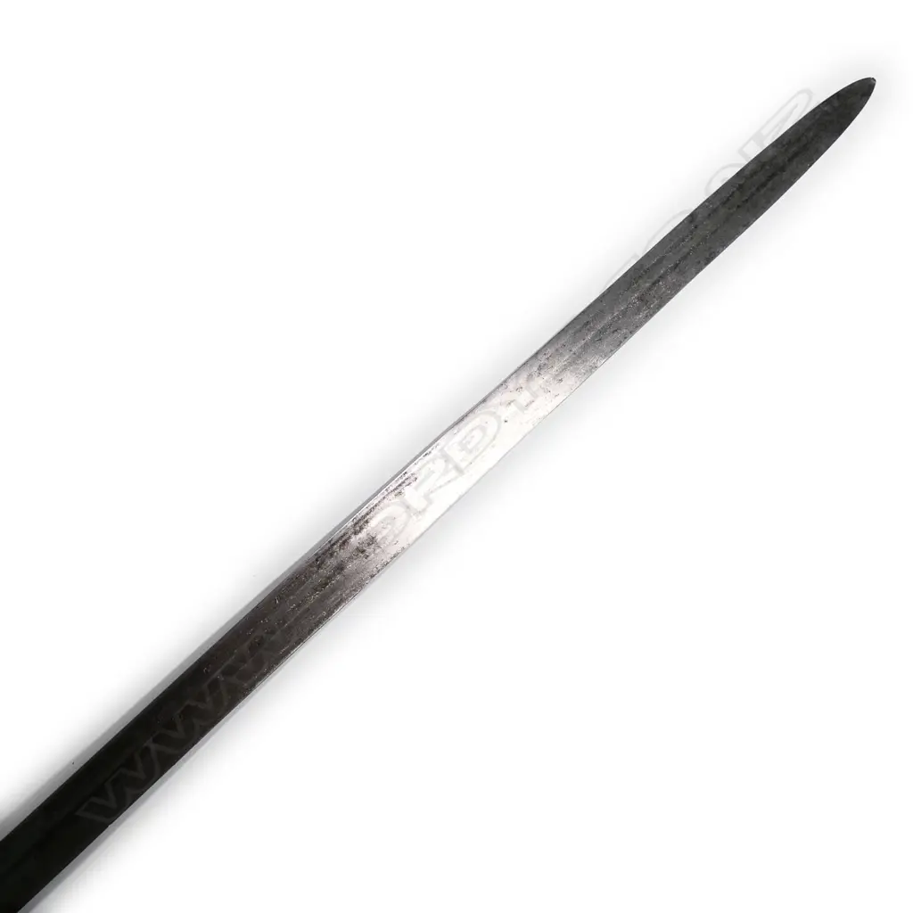 An Indian Firangi sword, with very long 38” blade, said to be taken after the lifting the siege of Lucknow in 1857 by Sir Colin Campbell. Image 1++