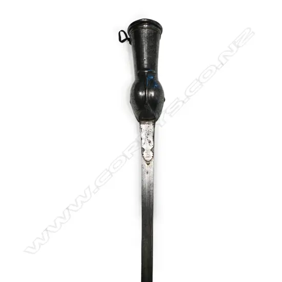 An Indian gauntlet sword (patta), late 18thC in later scabbard,