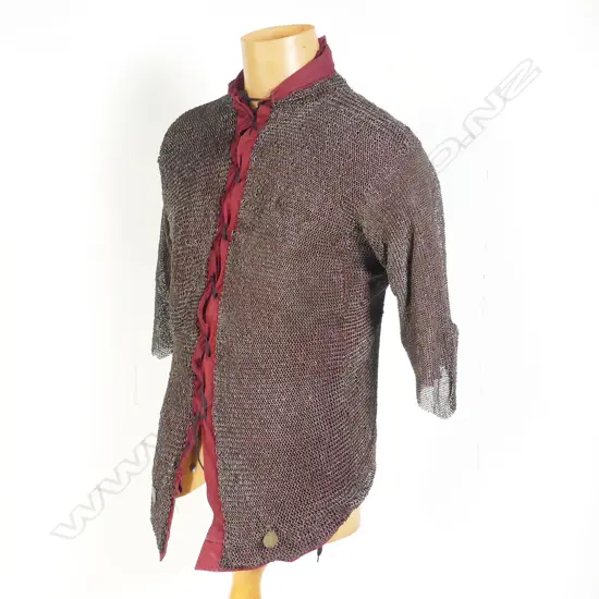 An Indian chain mail shirt of micro links so called ‘Silk Mail’,
