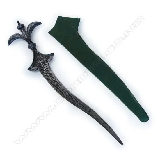 An uncommon, 17thC Indian iron chillanum dagger,