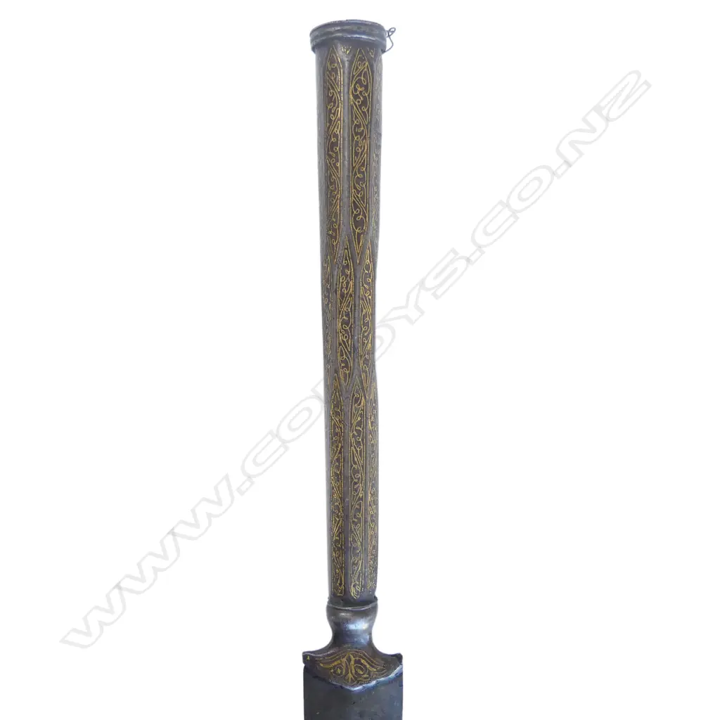 A Persian Lance Head with long watered steel blade with strengthened tip, Image 1++