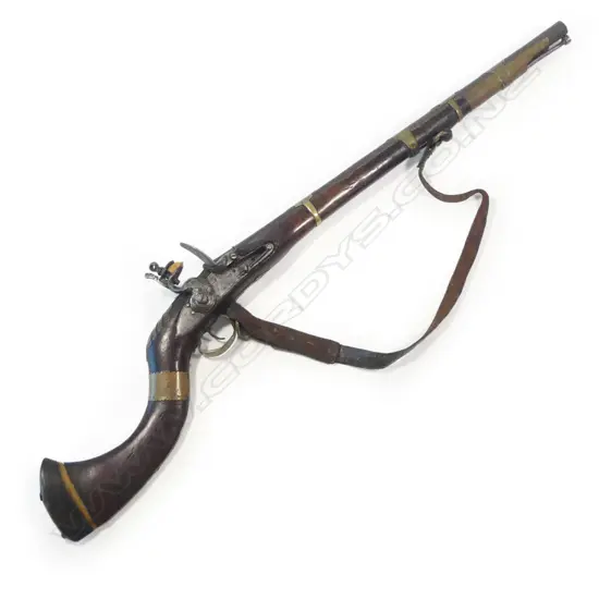An early 19thC Indian flintlock carbine,