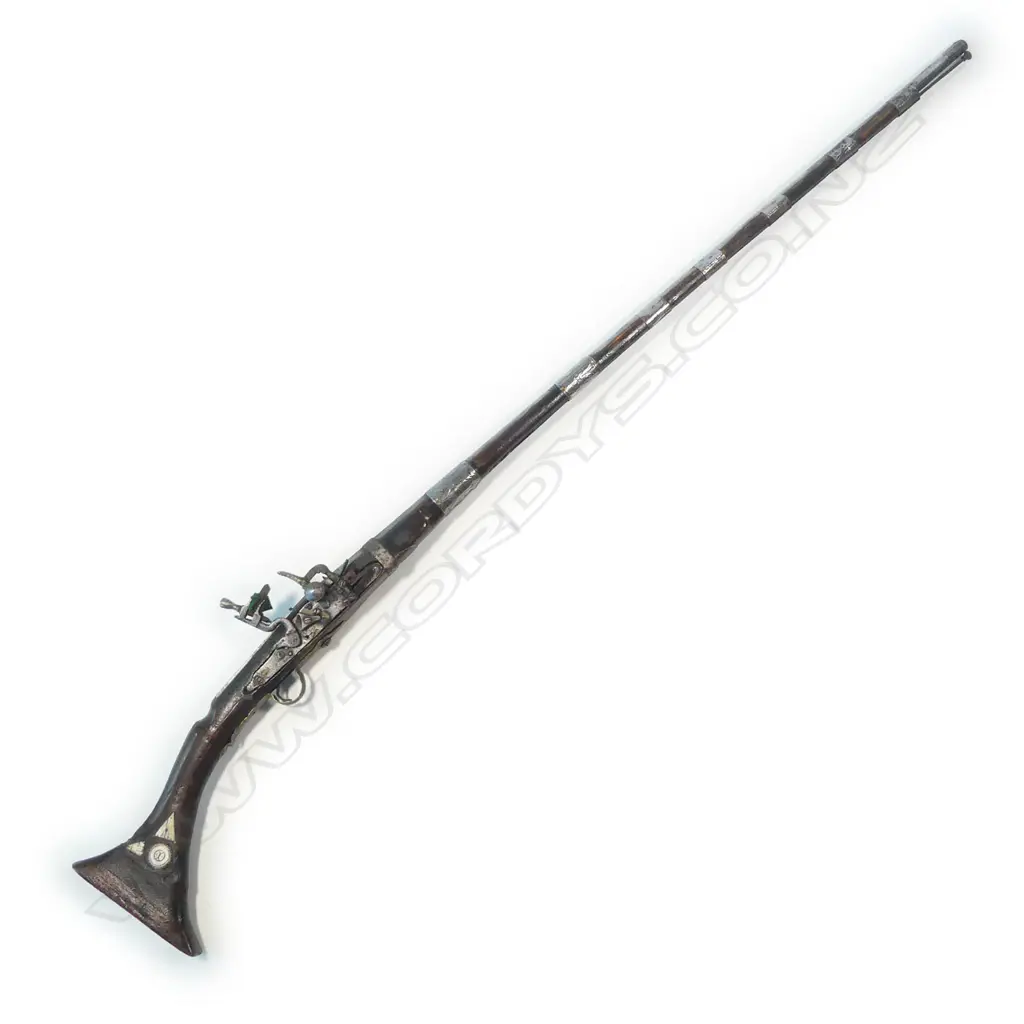A Moroccan Affedali long gun, 18/19thC., flintlock, muzzle loader, Image 1++