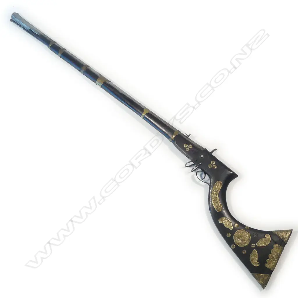 A 19thC North African .50 cal muzzle loading percussion rifle, Image 1++