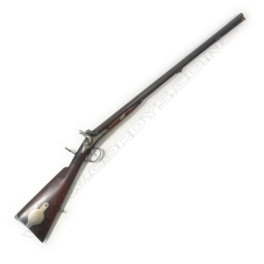 A fine muzzle loading percussion double barrel rifle/shotgun, cased, with two sets of barrels, by Franz Leutheuser, Graz, Austria, c.1860. Image 1++