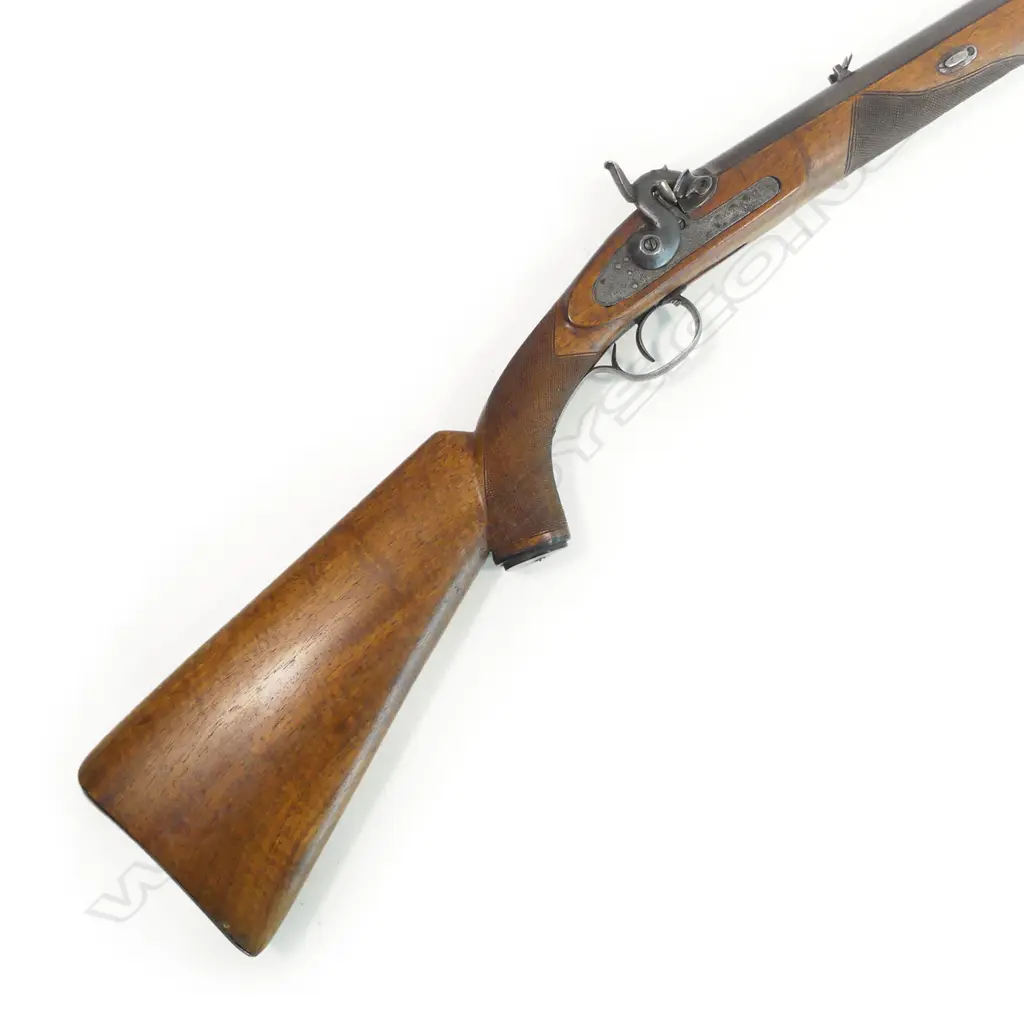 A replica Alexander Henry muzzle loading smoothbore percussion rifle, .45 cal., in case, Image 1++