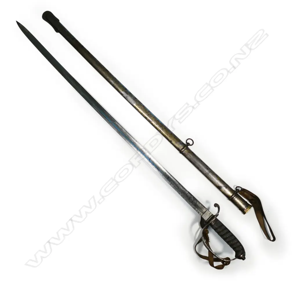 A British Light Cavalry Officer's sword, pattern 1822, with scabbard, the blade etched for 'Southland Hussars', Image 1++