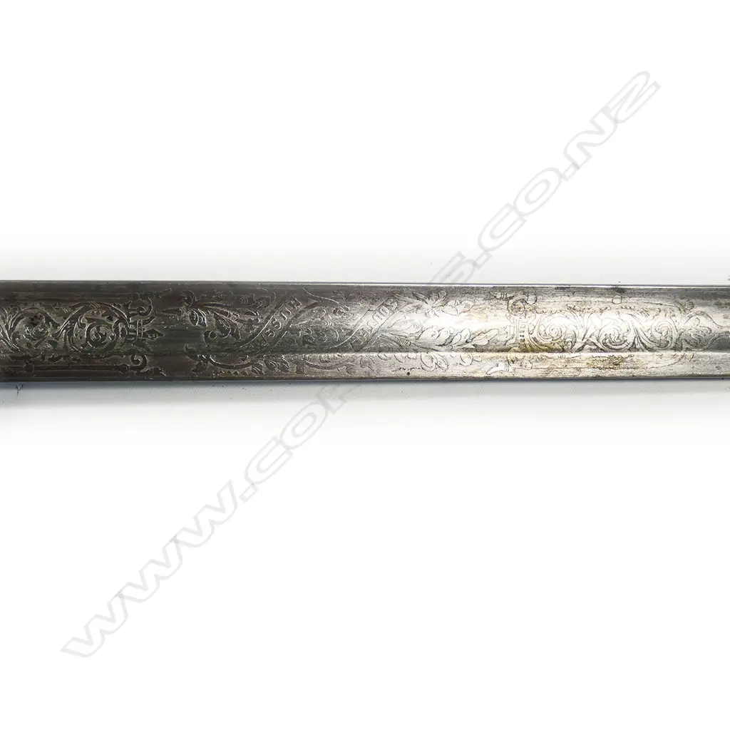 A British Light Cavalry Officer's sword, pattern 1822, with scabbard, the blade etched for 'Southland Hussars', Image 1++