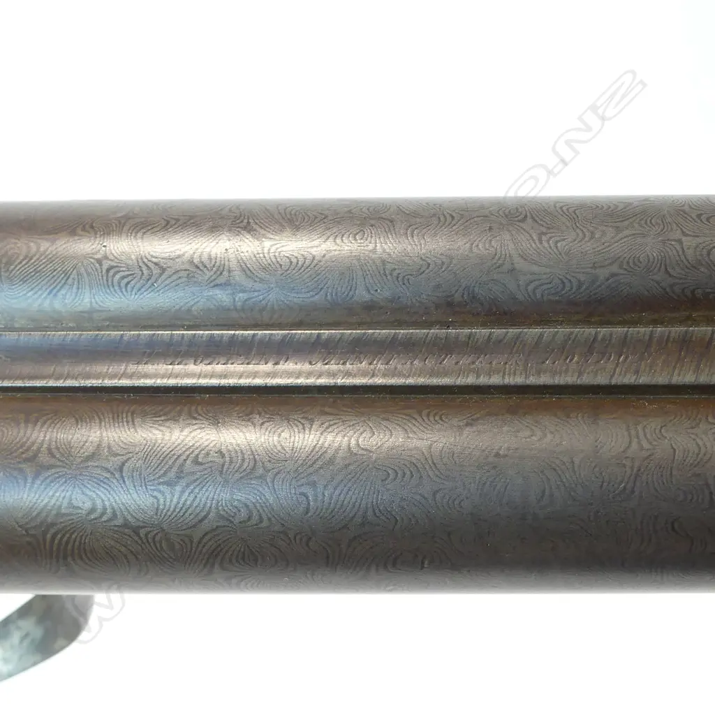 A late 19thC 12 bore double barrel underlever shotgun by Henry Holland, (with NZ connections), in leather case, Image 1++