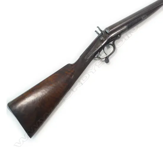 A late 19thC 12 bore double barrel underlever shotgun by Henry Holland, (with NZ connections), in leather case,