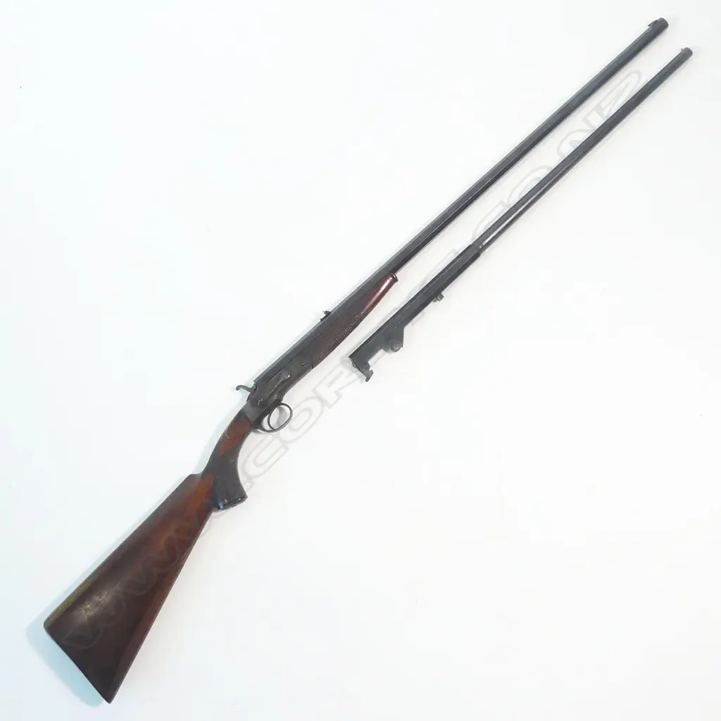 A .300 cal rook rifle, by T. Newton, Manchester, with additional .410 shotgun barrel. Image 1++