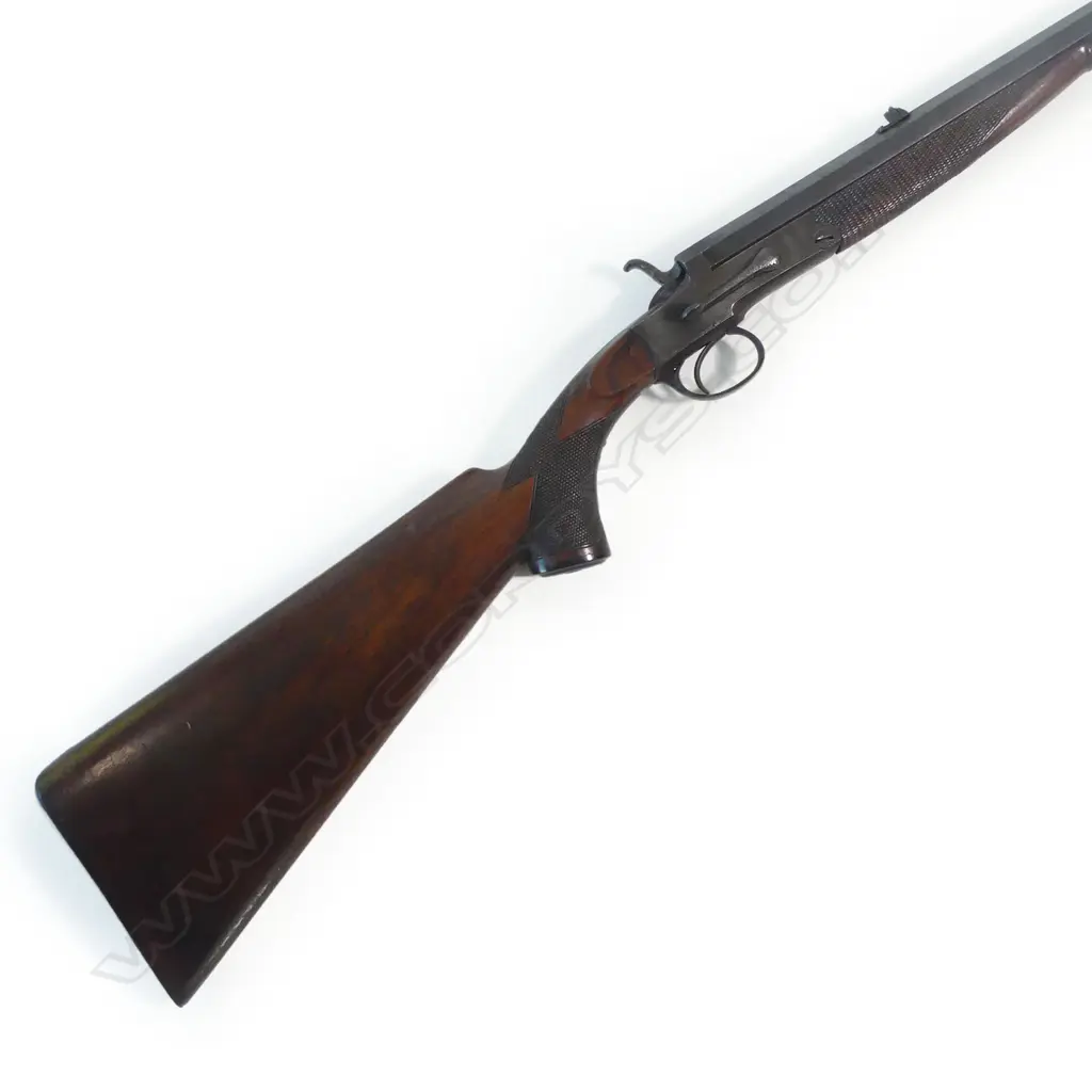 A .300 cal rook rifle, by T. Newton, Manchester, with additional .410 shotgun barrel. Image 1++